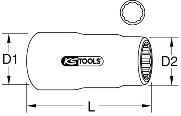 KS TOOLS Muciņatslēga 117.1090